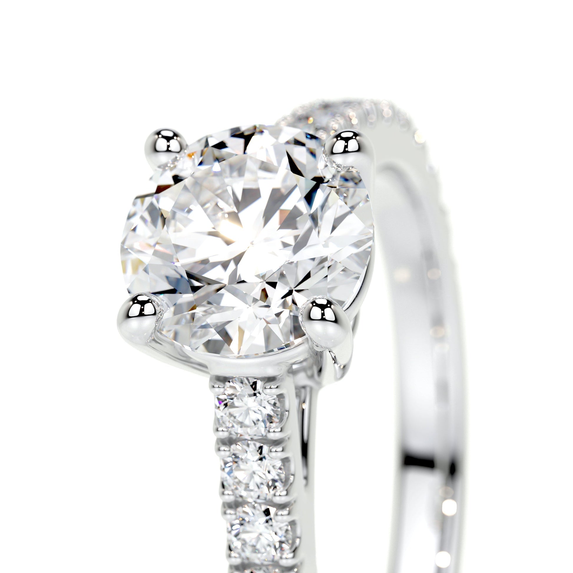 0.80 CT Round Solitaire CVD E/VS2 Diamond Engagement Ring 5