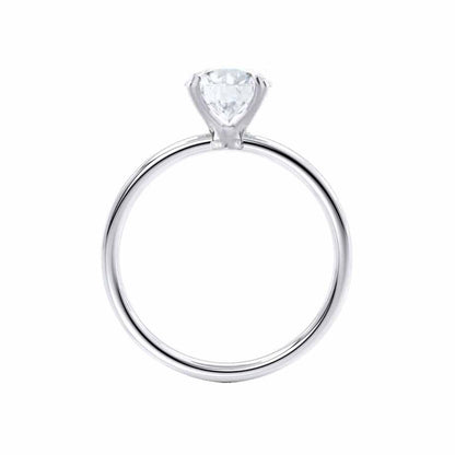 0.2 CT Oval Solitaire CVD E/VVS1 Diamond Engagement Ring 3