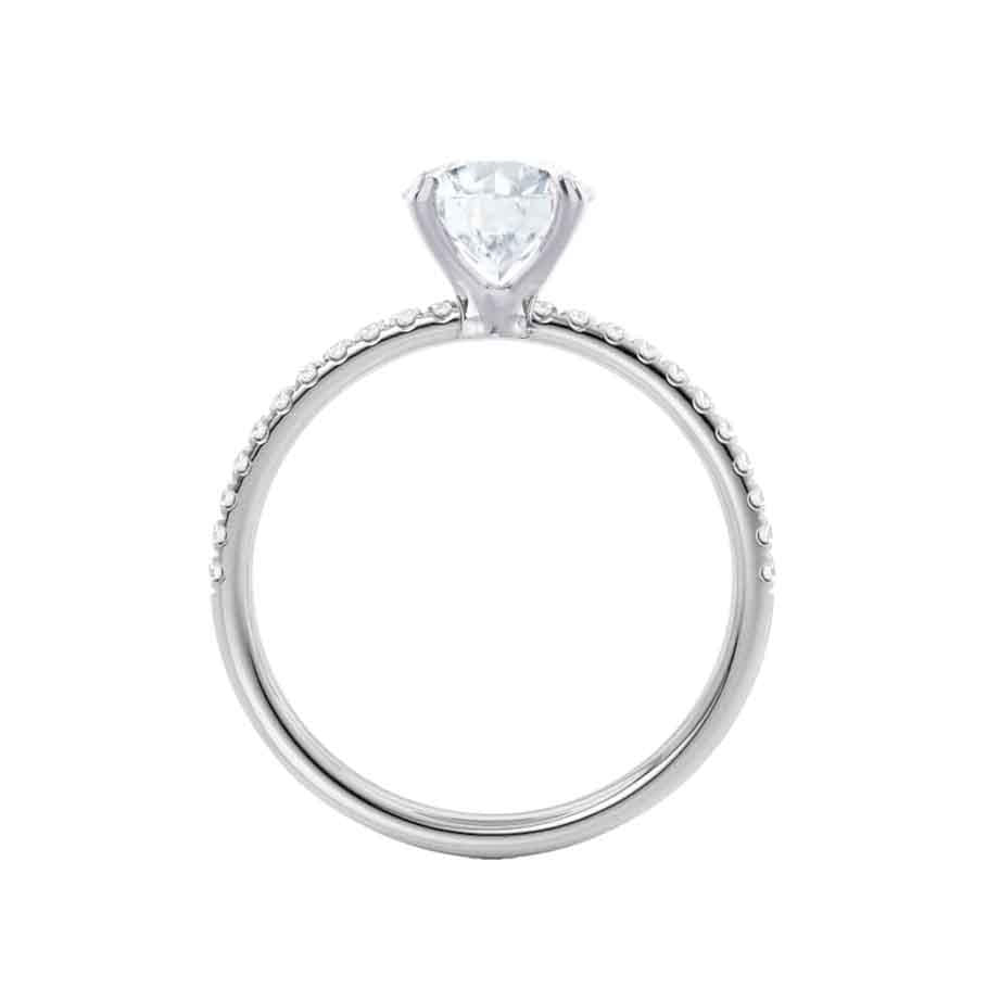 0.90 CT Oval Solitaire CVD F/VS1 Diamond Engagement Ring 5