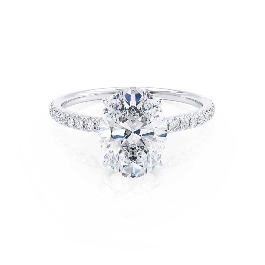 0.90 CT Oval Solitaire CVD F/VS1 Diamond Engagement Ring 4